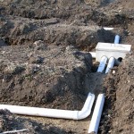 Distribution Box and Header Pipes Header Pipes from Distribution Box to Trenches