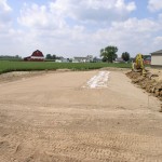 Mound System Ready to Be Covered.  Gravel Bed is Convered With Geo-textile Fabric
